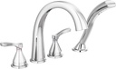 Delta Faucet Stryke Roman Tub Faucet - T4777 - Bathtub Handles, Faucet & Diverter - Modern Bathroom Fixtures - Chrome, Lever Handles (Valve Sold Separately)