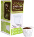 Cafe Filters Paper Liners for Reusable K Cup Coffee Pods by Perfect Pod - Fits All Brands, Compatible With All Refillable Capsules - Disposable Paper Filters (100-Ct)
