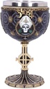 Nemesis Now Ghost Papa Emeritus III Gold Goblet, Hand-Painted Resin, Stainless Steel Insert, Officially Licensed Collectible Merchandise