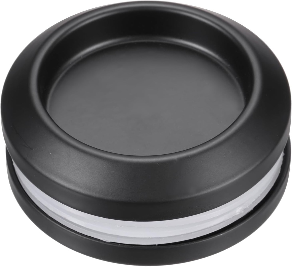 PATIKIL Round Sliding Glass Door Handle, 304 Stainless Steel Back-to-Back Bathroom Door Handles Pull Knob 2.7" OD with Screw for Shower Balcony Office Sliding Doors, Black