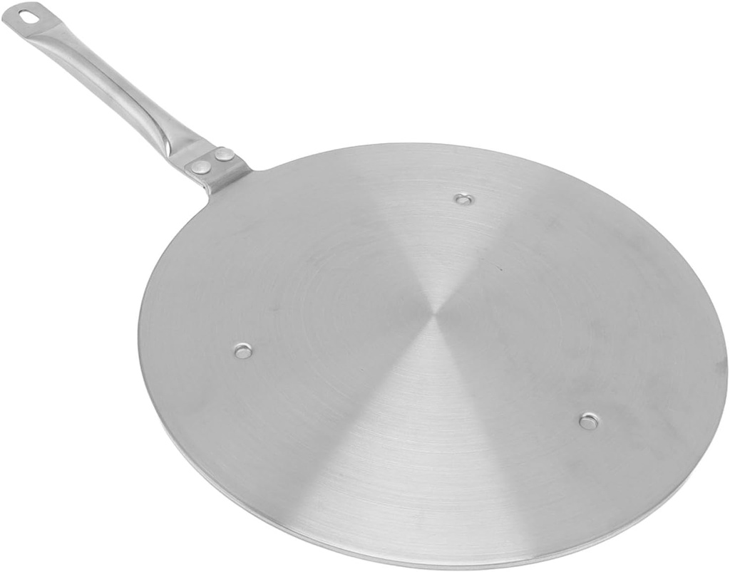 24cm Stainless Steel Heat Diffuser Plate for Even Heat Distribution, AntiScalding Handle for Induction Cooker, Cookware Accessory for Home Kitchen Cooking