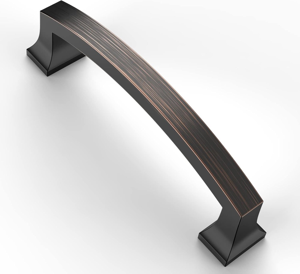 Asidrama 10 Pack 4 Inch(102mm) Hole Centers Kitchen Cabinet Handles, Oil Rubbed Bronze Cabinet Pulls Kitchen Cabinet Hardware for Cupboard Drawer Pulls