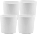4Pcs Hanging Cup Holder Hanging BucketRolling Cart Accessories Trolley Basket Storage Wall Storage Bins Plastic Hanging Cups Hanging Buckets for Home Office Supply Kitchen (White)