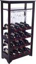 Merry Products 16-Bottle Wine Rack, Espresso
