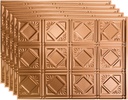 FASÄDE Traditional Style/Pattern 4 Decorative Vinyl 18in x 24in Backsplash Panel in Polished Copper (5 Pack)