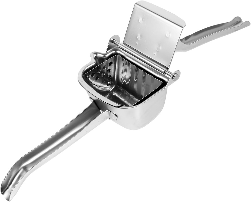 Healifty Stainless Steel Manual Fruit Squeezer with Ergonomic Handle Lightweight Aluminum Alloy Juicer for Lemon Orange Grapefruit Detachable Easy to Clean Kitchen Tool for Home Use