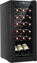 Bonnlo 18 Bottle Wine Cooler Refrigerator, Freestanding Compressor Wine Chiller, Beverage Wine Fridge with Digital Temperature Control & Double-layer Glass Door for Red White Wine, Champagne, Beer