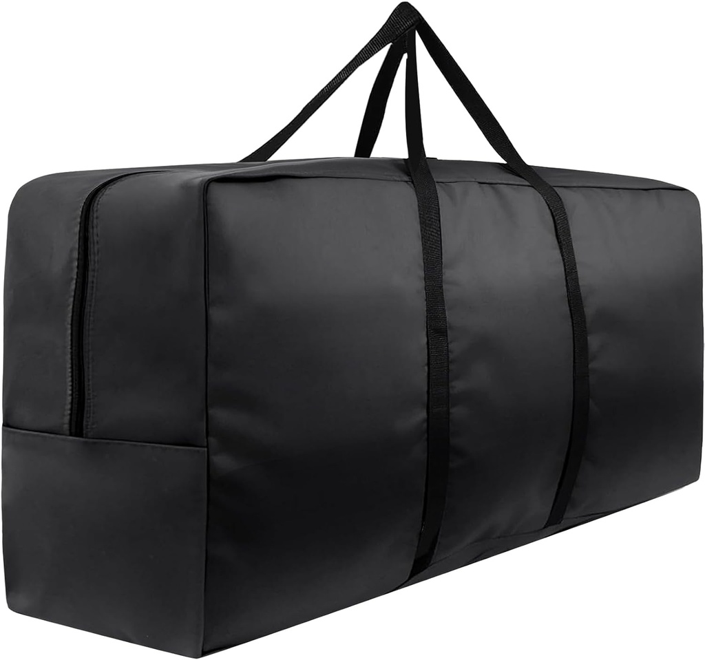 Cushion Storage Bag 420D Waterproof 68" Rectangular Outdoor Patio Cushion Storage Bags — Outdoor Cushion Storage Bag with Zipper and Handles Extra Large Storage Bags 68" L x 29" H x 20" W Black