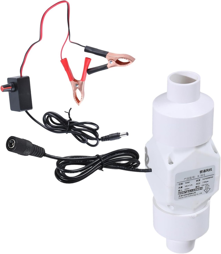 in Line Air Blower 12V Ventilation Blower Air Vent in Line Marine Bilge Strong Engine Ventilation Fan Bilge Air Blower Duct Fan Exhaust Fan Duct Fan Exhaust Fan