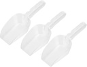 3pcs Multipurpose Food Scoop Thick Acrylic Ice Shovels for Flour Rice Dried Fruits Pet Food Ergonomic Design for Comfortable Use Kitchen