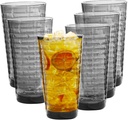 Acrylic Clear Highball Plastic Cups | Plastic Reusable Tumblers 22oz (Set of 6) | Stackable | BPA-free Tumblers | Shatterproof | Top-rack Dishwasher Safe