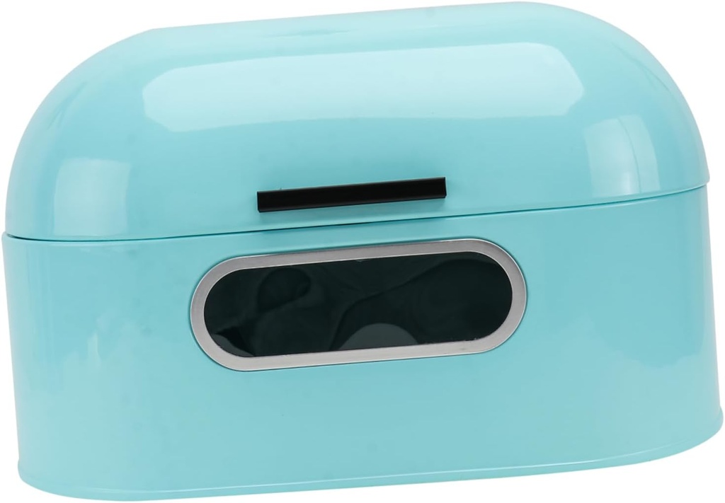 1Pc Visible Metal Bread Box Kitchen Food Container for Storing Bread Snacks Fruits for Home Bakery Use