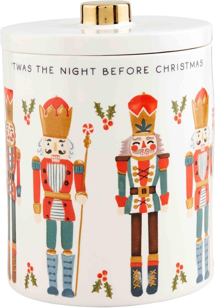 Mud Pie Christmas Cookie Jar, Nutcracker, 5 1/2" x 6 7/20"