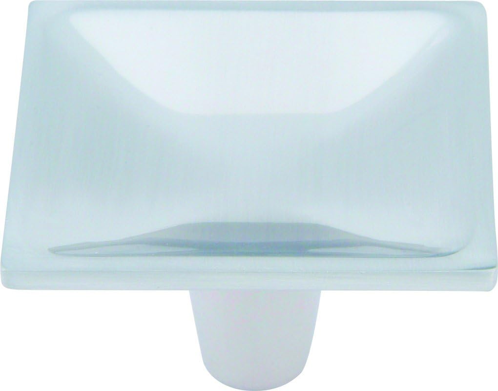 Atlas Homewares 227-BRN 2-Inch DAP Square Knob, Brushed Nickel