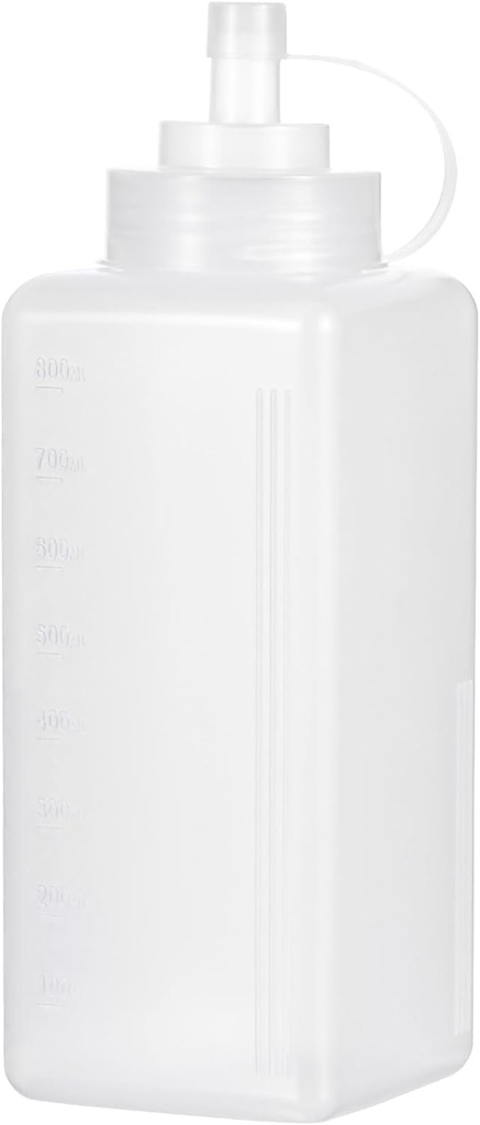 Large Squeeze Bottle Plastic Squeeze Squirt Condiment Bottles with Cap Lids - Squeeze Bottles for Sauces dispensers Salad Dressing Container for ketchup mustard mayo olive oil, 27oz/800ML