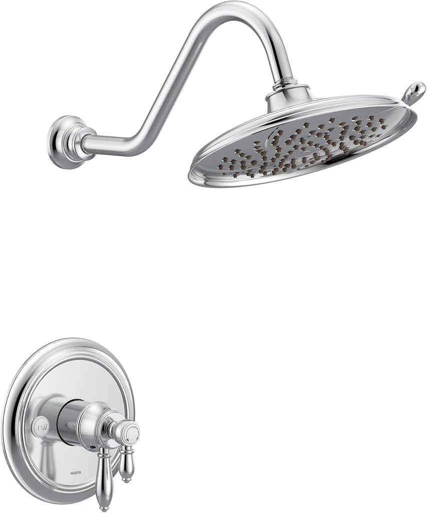 Moen Weymouth Chrome M-CORE 4-Series Thermostatic Shower Trim, Valve Required, UTS43102EP