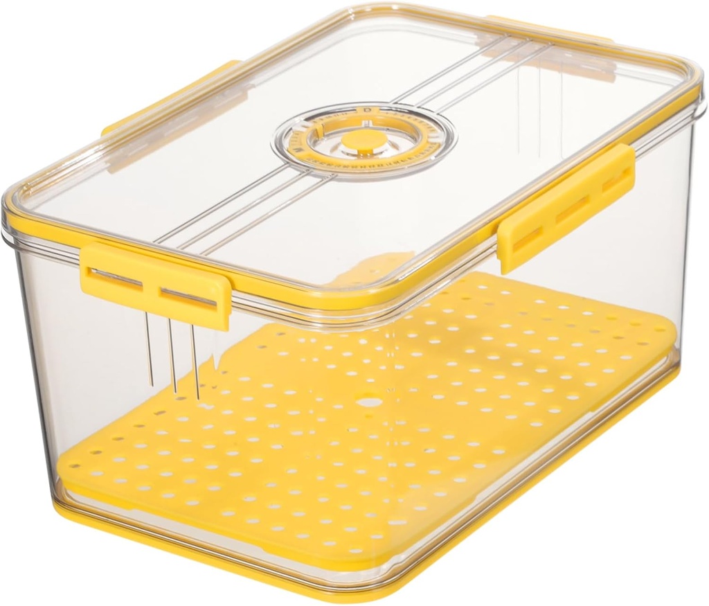Zerodeko Bread Box Fresh Secure Egg Fridge Organizer Bin Lids for Pantry Storage