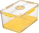 Zerodeko Bread Box Fresh Secure Egg Fridge Organizer Bin Lids for Pantry Storage