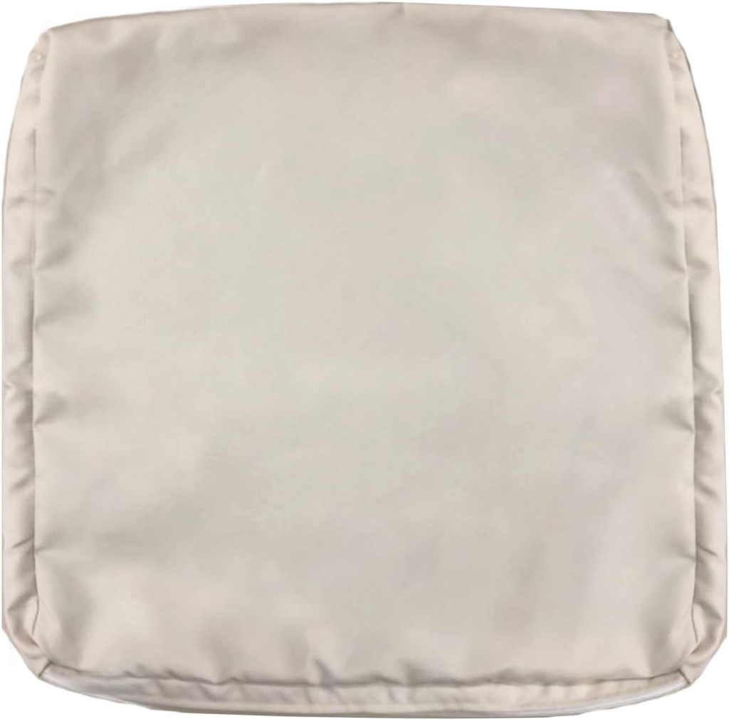 FLYMEI Patio Cushion Covers 24x22x4 Waterproof Outdoor Cushion Cover Replacement 1Pack Outdoor Seat Cushion Slipcover for Rattan Chair Sofa, Beige