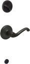 Schlage F59 FLA 716 LH Flair Interior Left-Handed Lever with Deadbolt, Aged Bronze (Interior Half Only)