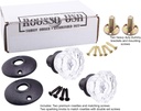 Rousso's Reproductions Crystal Antique Replica Surface Mount Dummy French Door Knob Set for One Side of Two Doors or Both Sides of One Door and Decorating Ideas with Faux Knobs (Oil Rubbed Bronze)