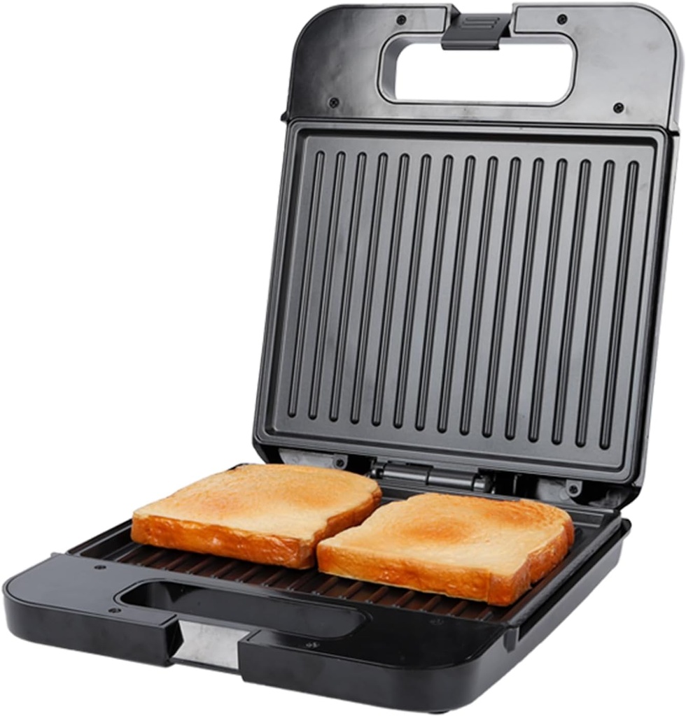 Sandwich Maker Sandwich Press with Dual-Sided Heating Grill, Non-Stick Coated Plates, Indicator Lights, 1400W Perfect for Cooking French Toast, Omelet, Grilled Cheese, Panini