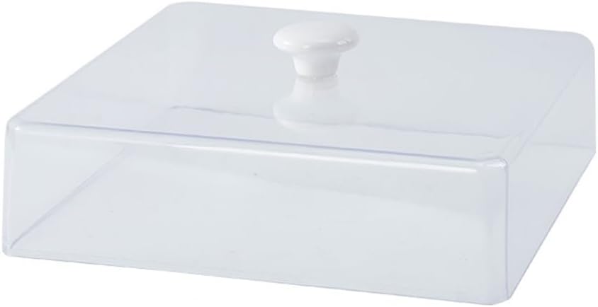 BESTOYARD Microwave Splatter Cover for Food, Square Transparent Plastic Lid, 10.43 X 3.93 Inch, Reusable Food Preservation Cover for Microwave Oven, Kitchen Essential