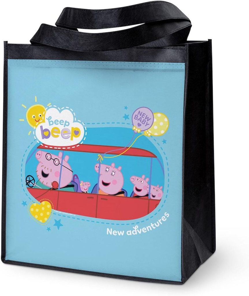 CafePress Peppa Pig: New Adventures Reusable Collapsible Grocery Bag