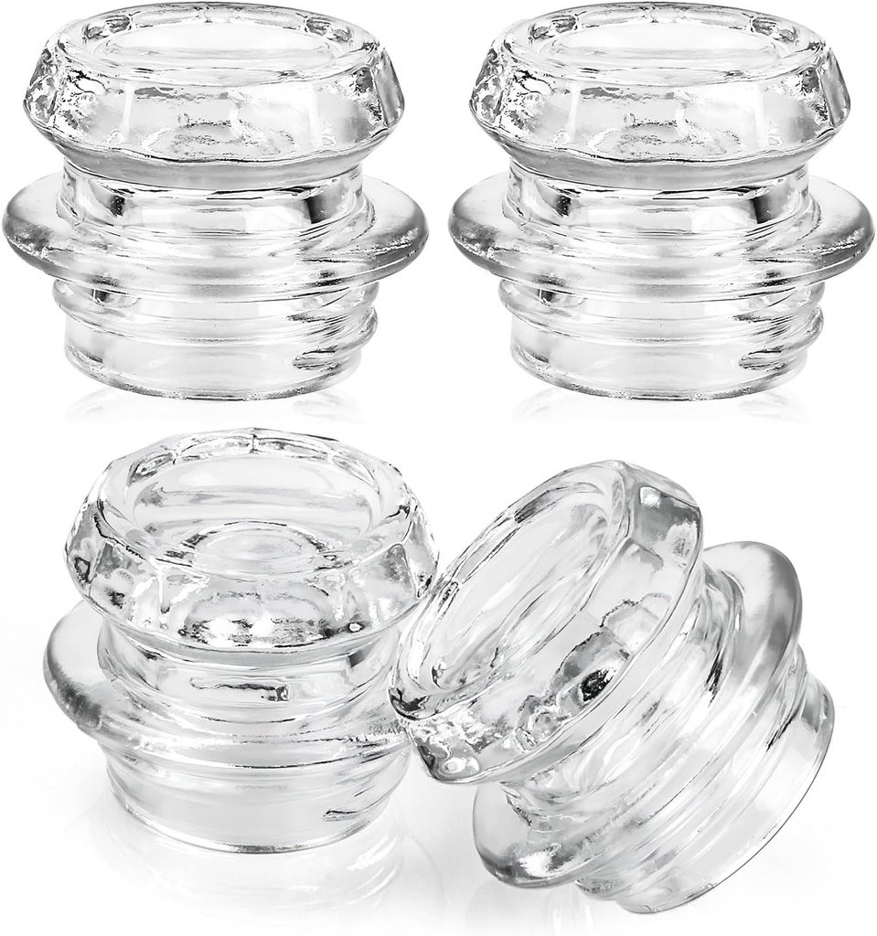 Coffee Percolator Glass Top Replacement for Coleman, Coletti, Gsi, Eurolux, Stansport, Texsport, Elite, Mereza Percolator Coffee Pot Knob, 4 Pack
