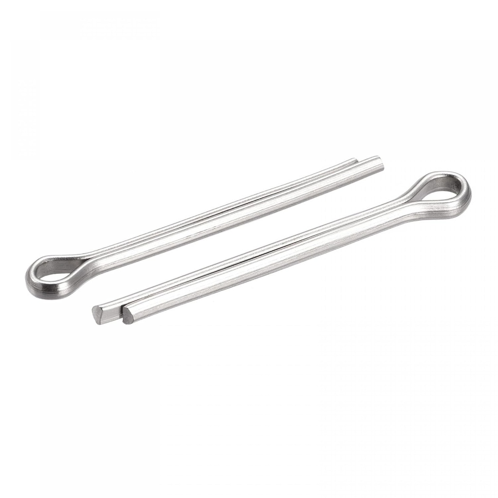 uxcell Split Cotter Pin, 4mm x 40mm Stainless Steel Clip Fastener Fitting for Automotive, Mechanics, Silver Tone, 30Pcs