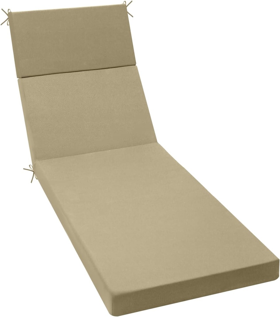 idee-home Chaise Lounge Cushions Outdoor, Lounge Chair Cushion Patio Furniture 80in.L x 26in.W x 3in.D Waterproof for Lawn Pool