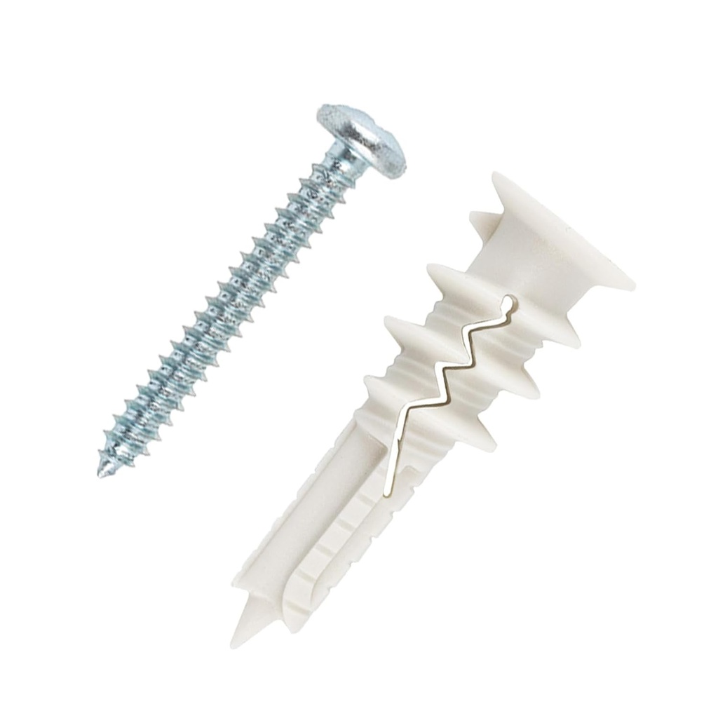 220pcs Dry Wall Anchors and Screws Kit,Drywall Screw Anchors,Including 110 Pcs Drywall Anchors and 110pcs #8 X 1-1/4"" Self-Drilling Screws, Suitable for 75-Pound Hanging, Home Decoration.