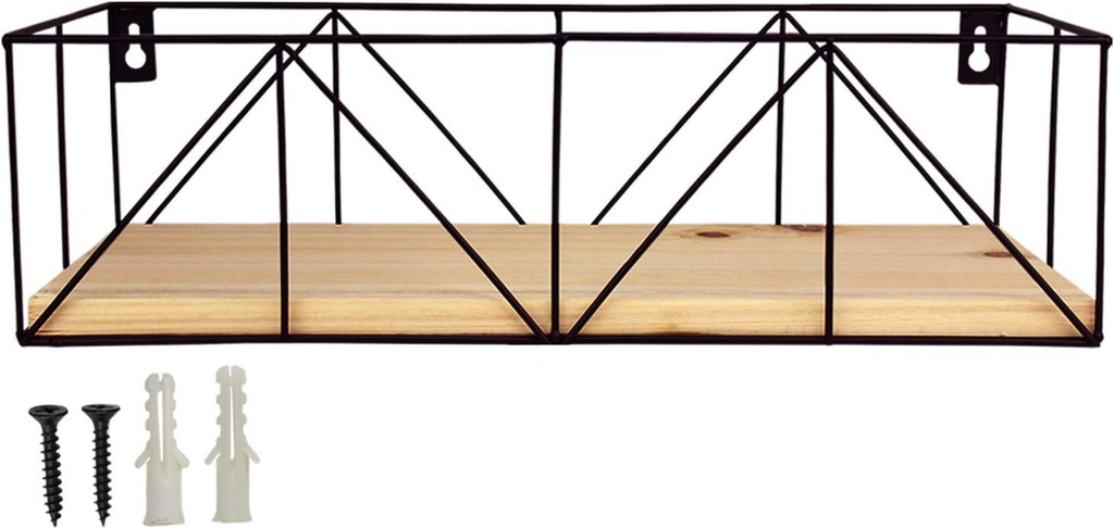 Blue Donuts Small Wire Baskets for Storage Wall Mount - Stackable for Organizing, Rectangular Hanging for Living Room, Kitchen, Pantry, Fruit Basket, Black