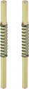 PATIKIL Square Door Knob Spindle 110x5mm, 2 Pack Replacement Carbon Steel Spare Door Handle Spindle Bar with Limit Spring for Most Mortise Type Door Knobs, Gold