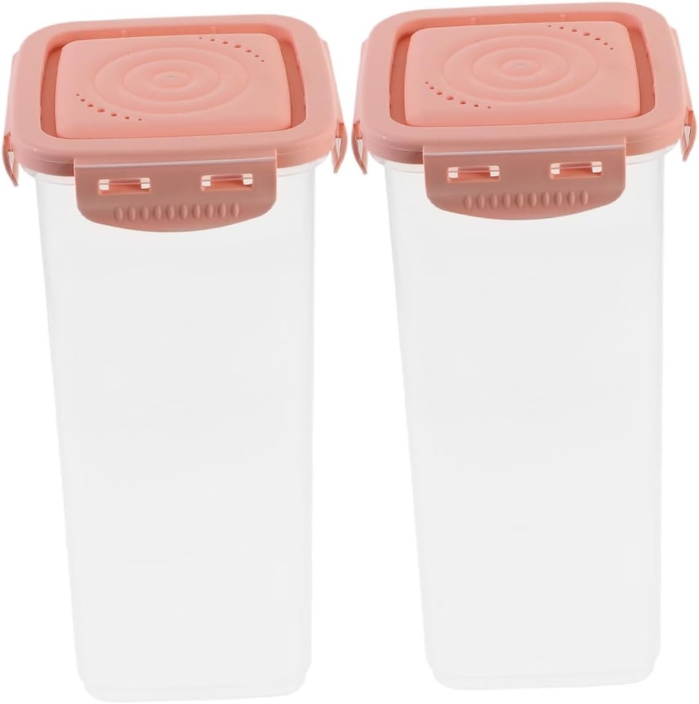 NUOBESTY 2pcs Airtight Bread Box Yogurt Fermentation Cup Food Storage Container for Bread Cereal Spaghetti More Versatile Kitchen Storage