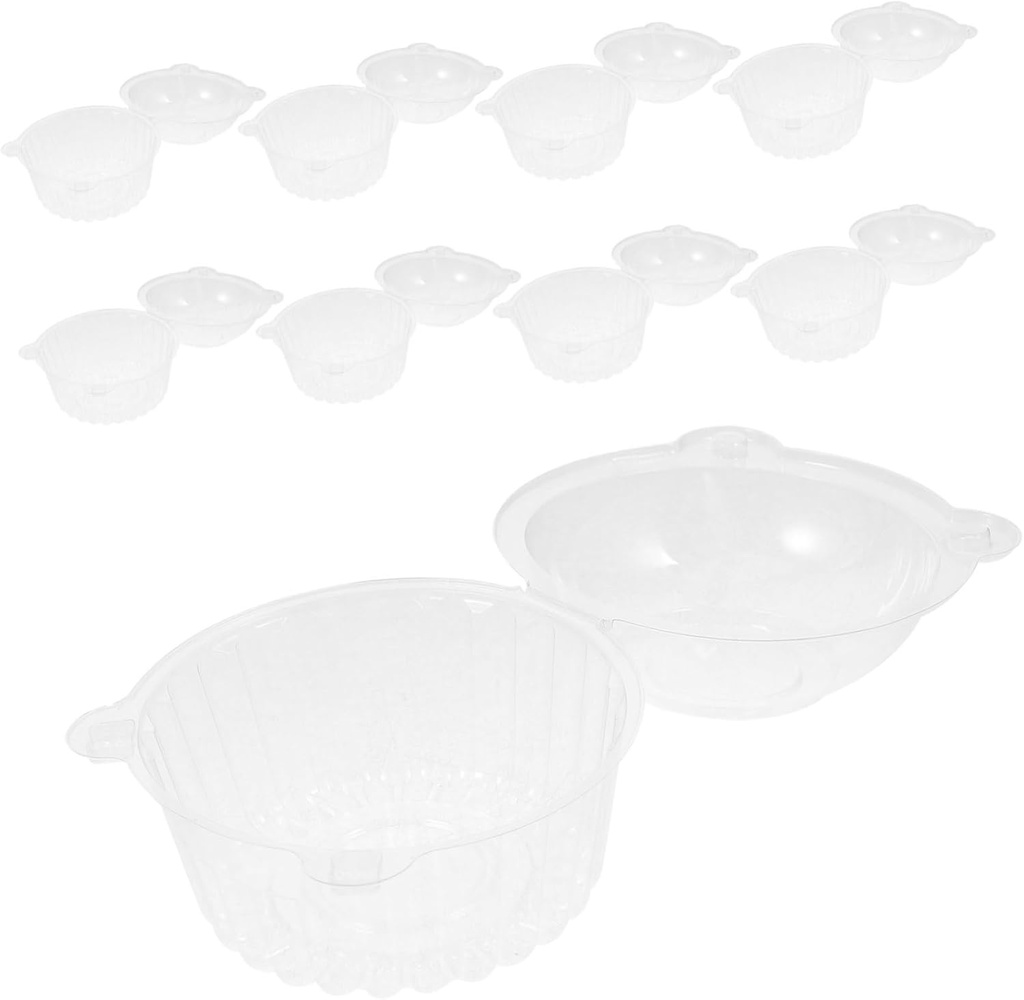 100pcs Clear Plastic Muffin Boxes Dome Holders Individual Cupcake Containers for Parties Versatile Design for Desserts Salads and Snacks