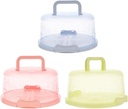 3Pcs Portable Cake Carriers Featuring Reliable Latch Food Containers for Sandwiches Bread Cookies PP Material Easy to Clean Refrigerator Safe Random Green Colors Random Color