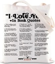 FOTAP I Love You Gift Different Ways Say I Love You In Book Quotes Tote Bag Love You Handbag Romantic Dating Gift