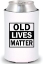 Old Lives Matter Funny Can Cooler - Neoprene Can Cooler - Large - 16 oz - Red, White, Blue