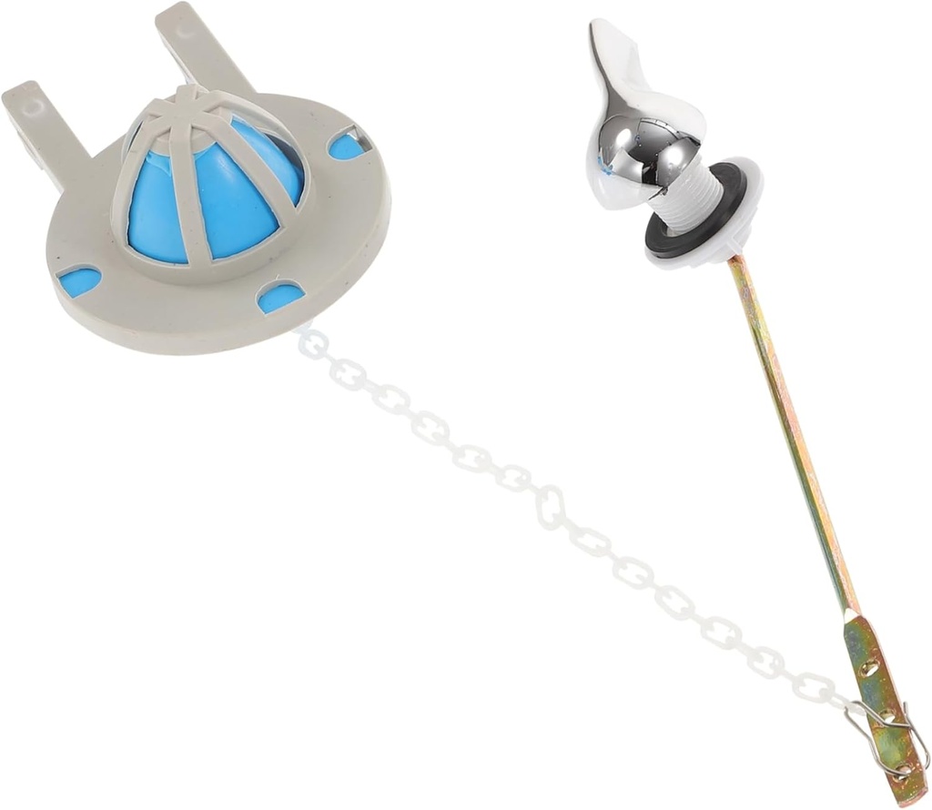 2Pcs Toilet Handle and Flapper Replacement Front Mounted Toilet Flush Lever for Easy Installation Fit for Toilet Tanks