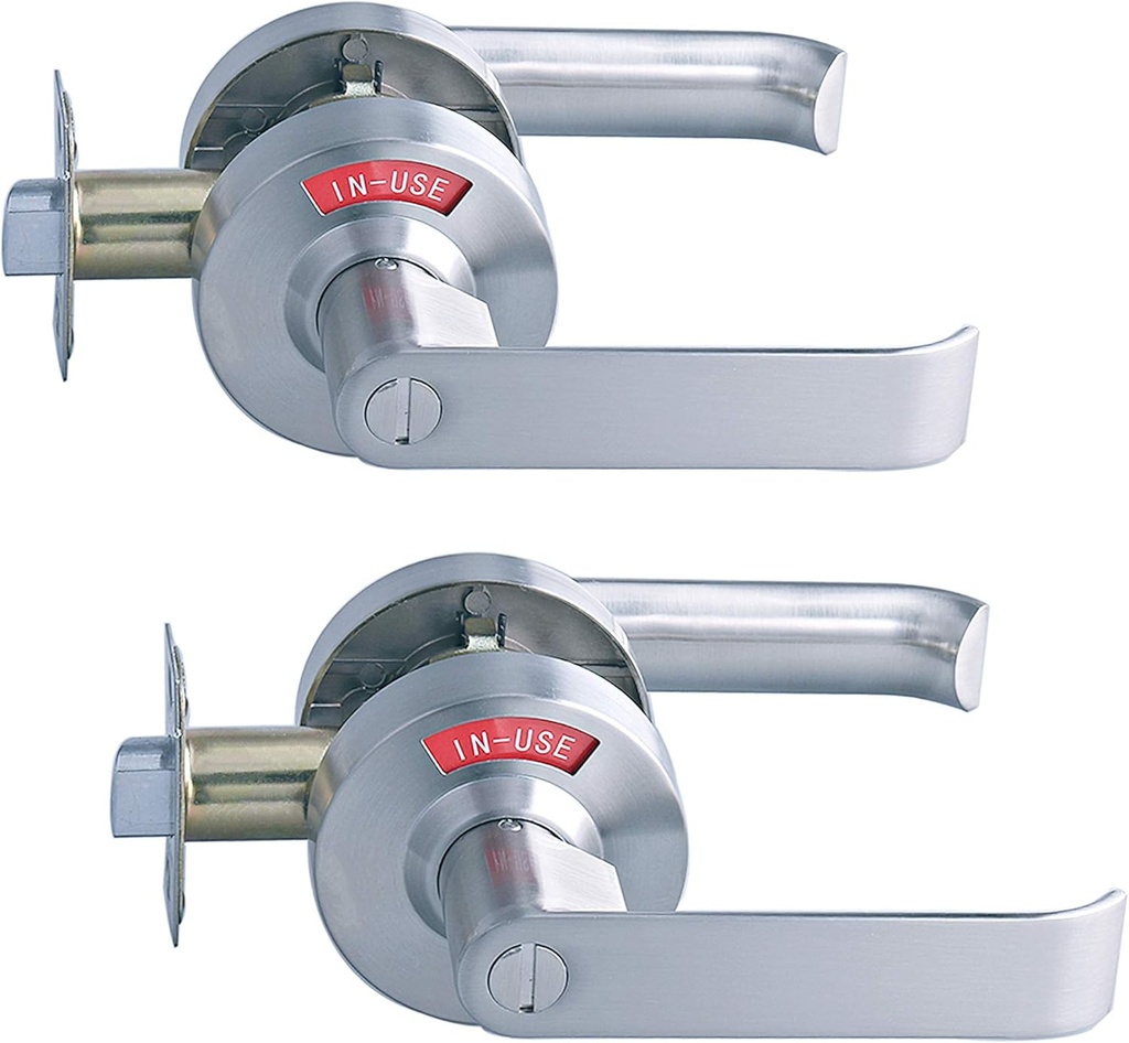Bathroom Privacy Lever Lock with Large Indicator for Men Women Restroom Inuse or Vacant, ANSI Grade2 Commercial Grade, Perfect for Professional Office Buildings Apartment Airbnb Warehouse