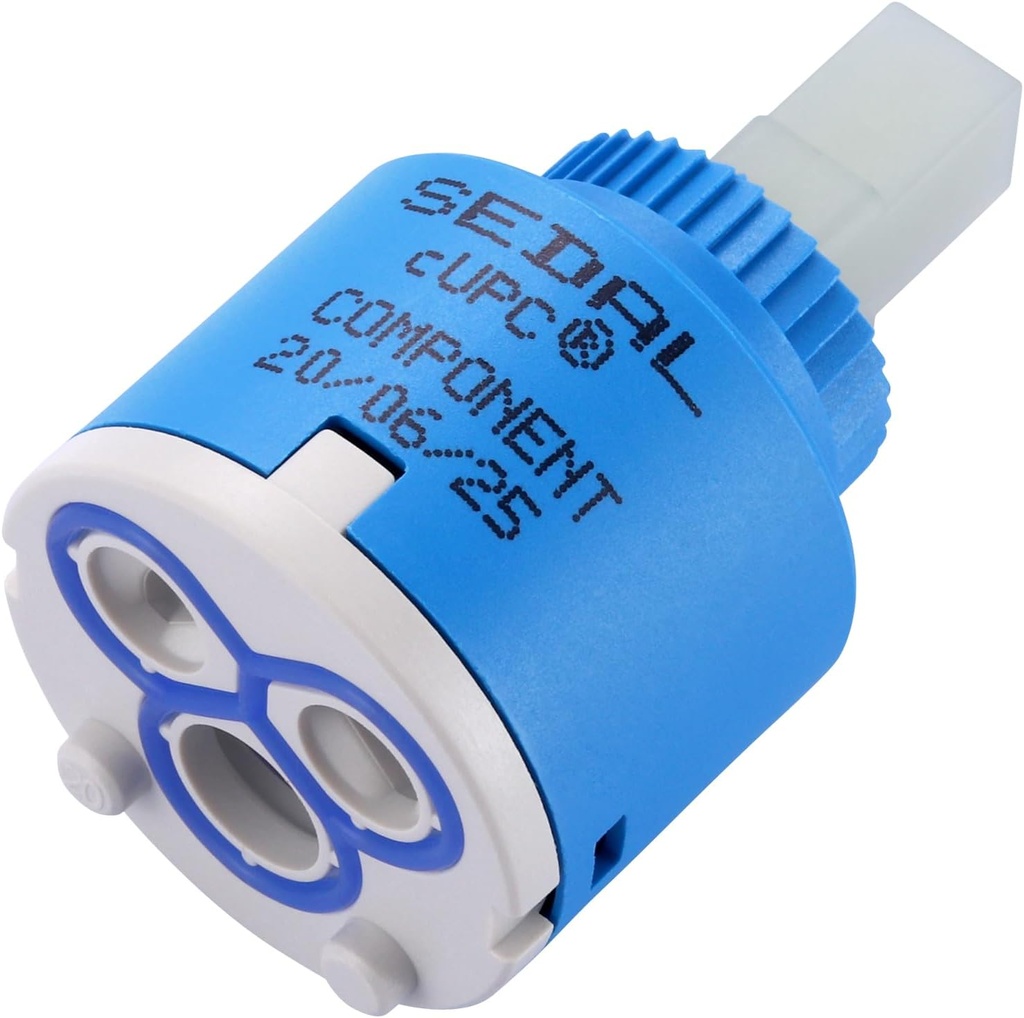 Diameter 35mm Ceramic Faucet Cartridge, WOWOW Cartridge Replacement for Single Handle Kitchen Bathroom Faucet Part, CUPC Certified Ceramic Faucet Valve