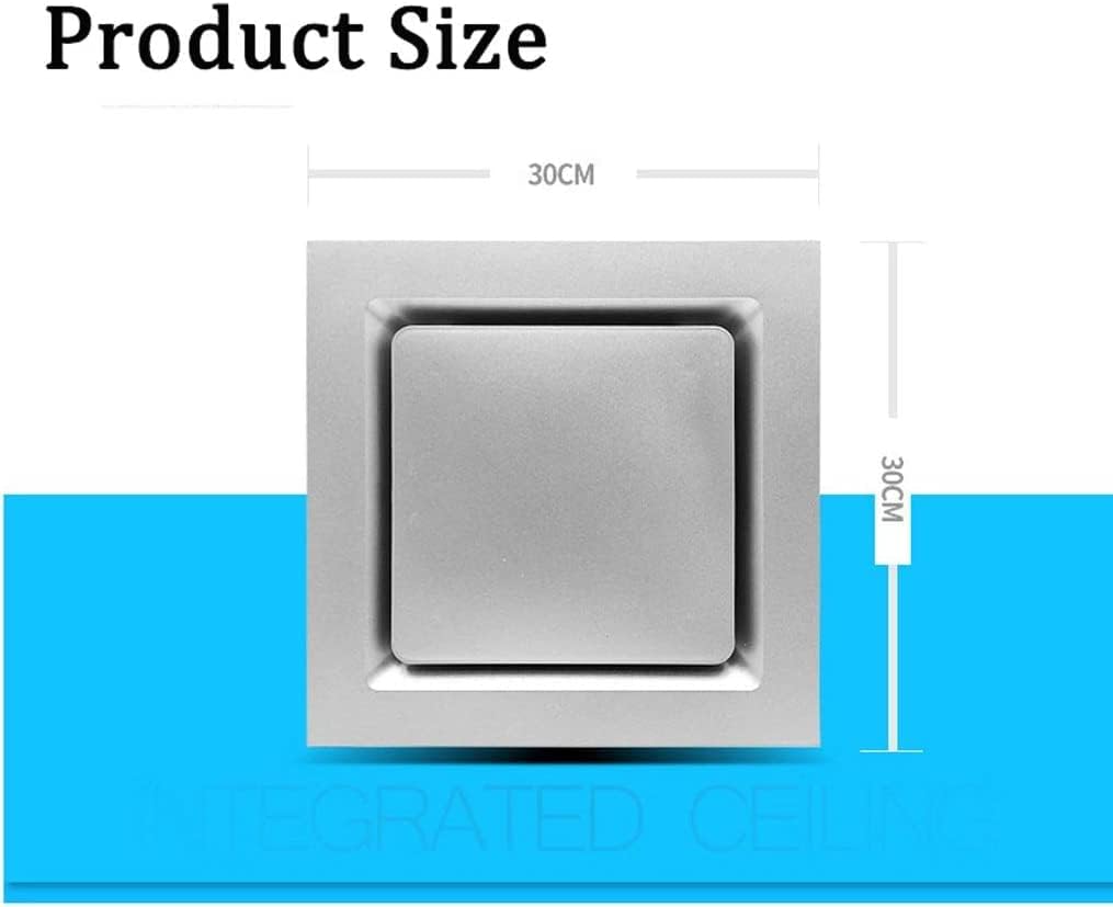 Exhaust Fan, Wall Mounted Vent Fans Ventilation Extractor Ceiling Mounted Exhaust Fan for Bathroom Extractor Fans Quiet Ventilation Fan Household Ventilator, 300x300mm for Kitchen Toilet