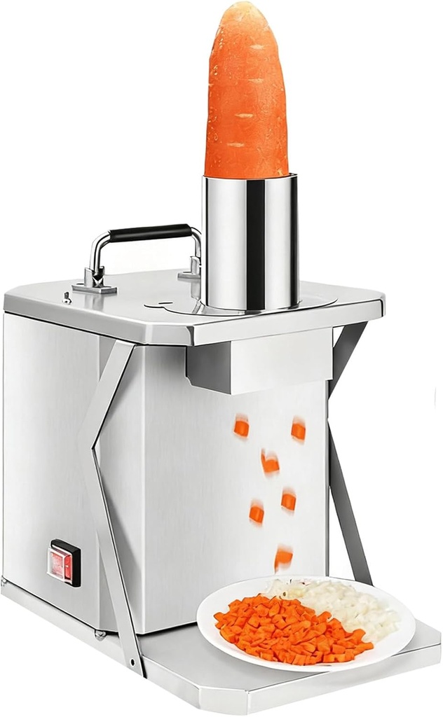 Heavy Duty Commercial Vegetable Dicer,Electric Stainless Steel Fruit Dicing Machine,Carrot Potato Onion Granular Cube Cutting Shredder,Food Processor,for Restaurants,Canteens 5mm