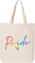 Tees & Tails Pride Canvas Multipurpose Tote Bag | Reusable All-Natural Gift Bag | LGBTQ+ | Pride Month |1276