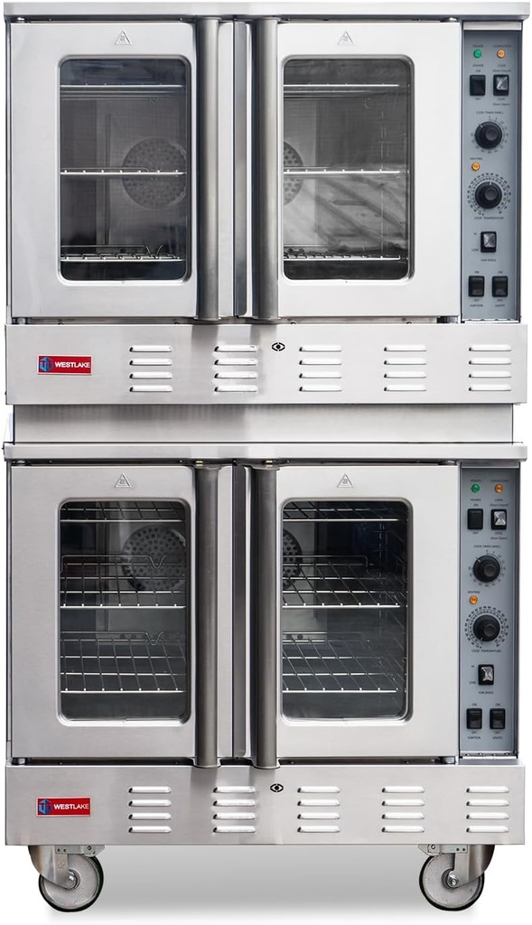 WESTLAKE Commercial Gas Stock Pot Range, 3 Burners Natural Gas and Propane Stove with 80000 X 2 BTU, 18" W Countertop Cooking Stove Range Commercial Stainless Steel Gas Stock Pot for Restaurant