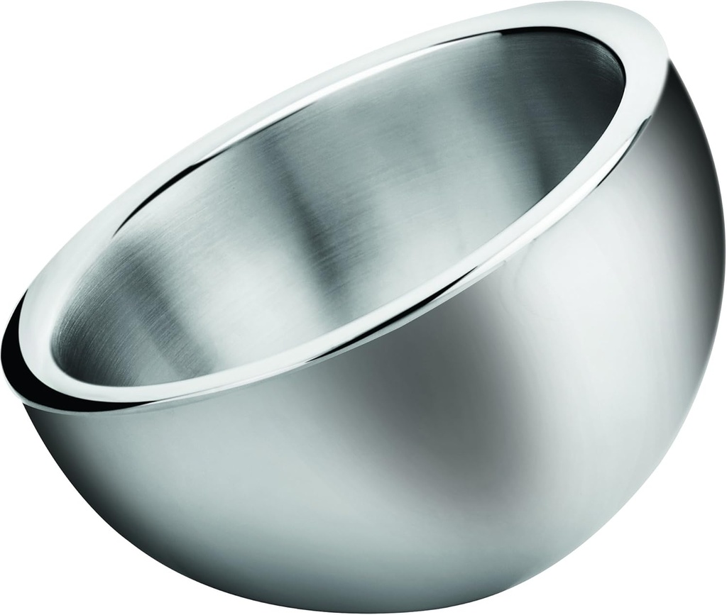 Winco DWAB-S 1-1/2 quart Angled Double Wall Insulated Stainless Steel Display Bowl