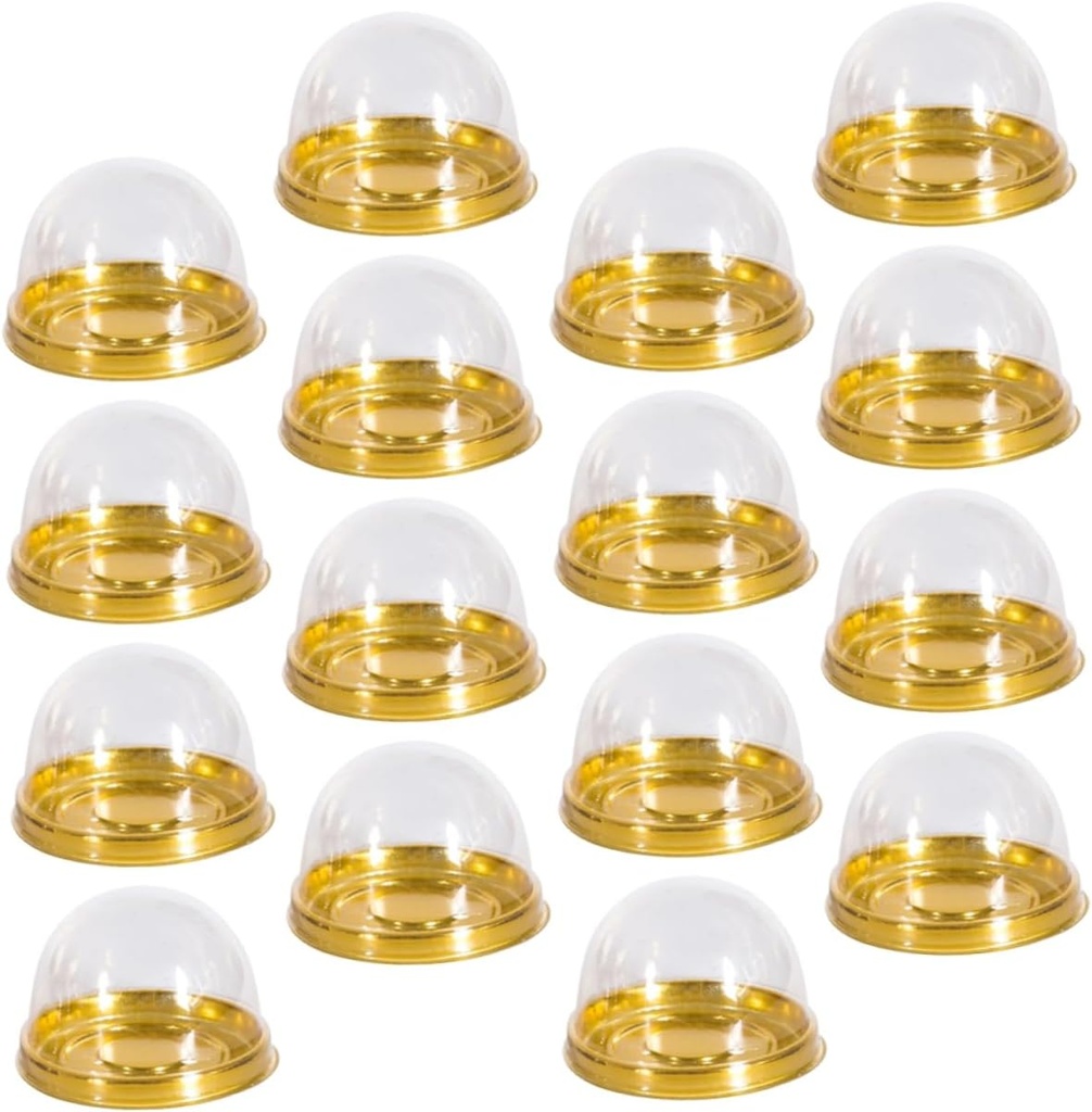 Cabilock 150Pcs Transparent Dessert Packing Boxes Cake Boxes for Home Baking Dome Containers for Mousse and Sweets for present Wrapping and Desserts