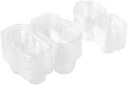 60 Pack Clear Plastic Cupcake Containers,Included 30 Single and 30 Double，Airtight Cupcake Holders, Reusable Stackable Cupcake Carrier for Party/Home