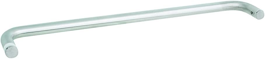 Rockwell Security Mont Hard Single Sided Towel Bar 26 Inch Glass Brushed Nickel Finish for Commercial and Residential Frameless Heavy Glass Shower Doors…